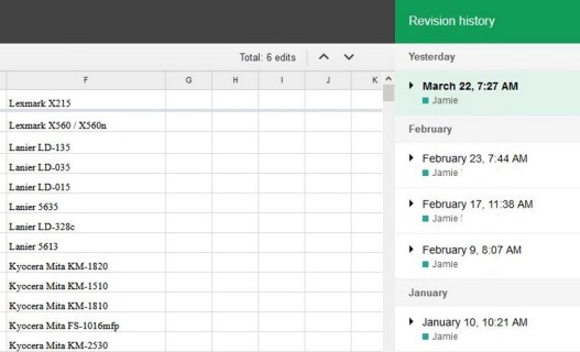 Как вернуться к предыдущим версиям электронной таблицы в Google Sheets