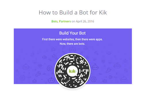 Как сделать своего собственного Kik Bot