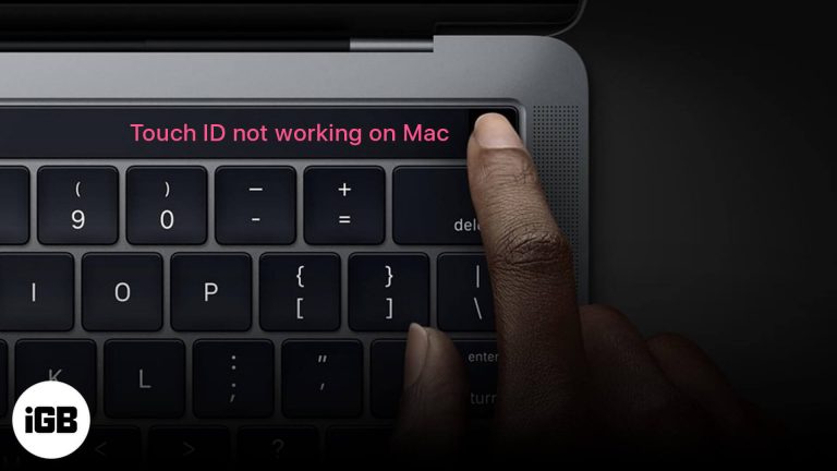 MacBook Pro Touch ID не работает?  Как это исправить!