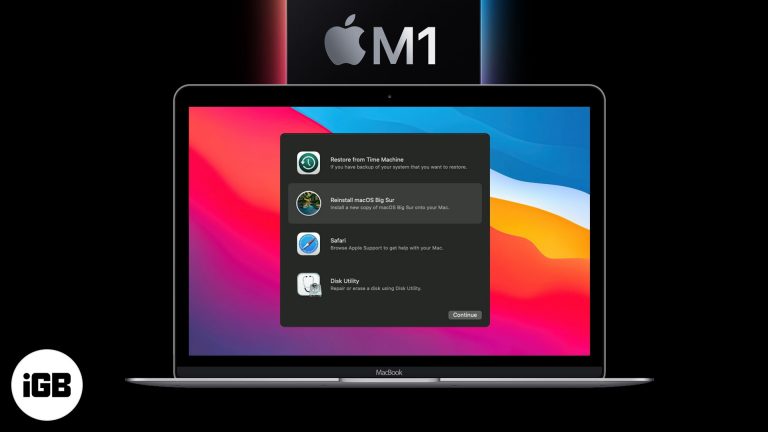 Как загрузить M1 Mac в MacOS Recovery