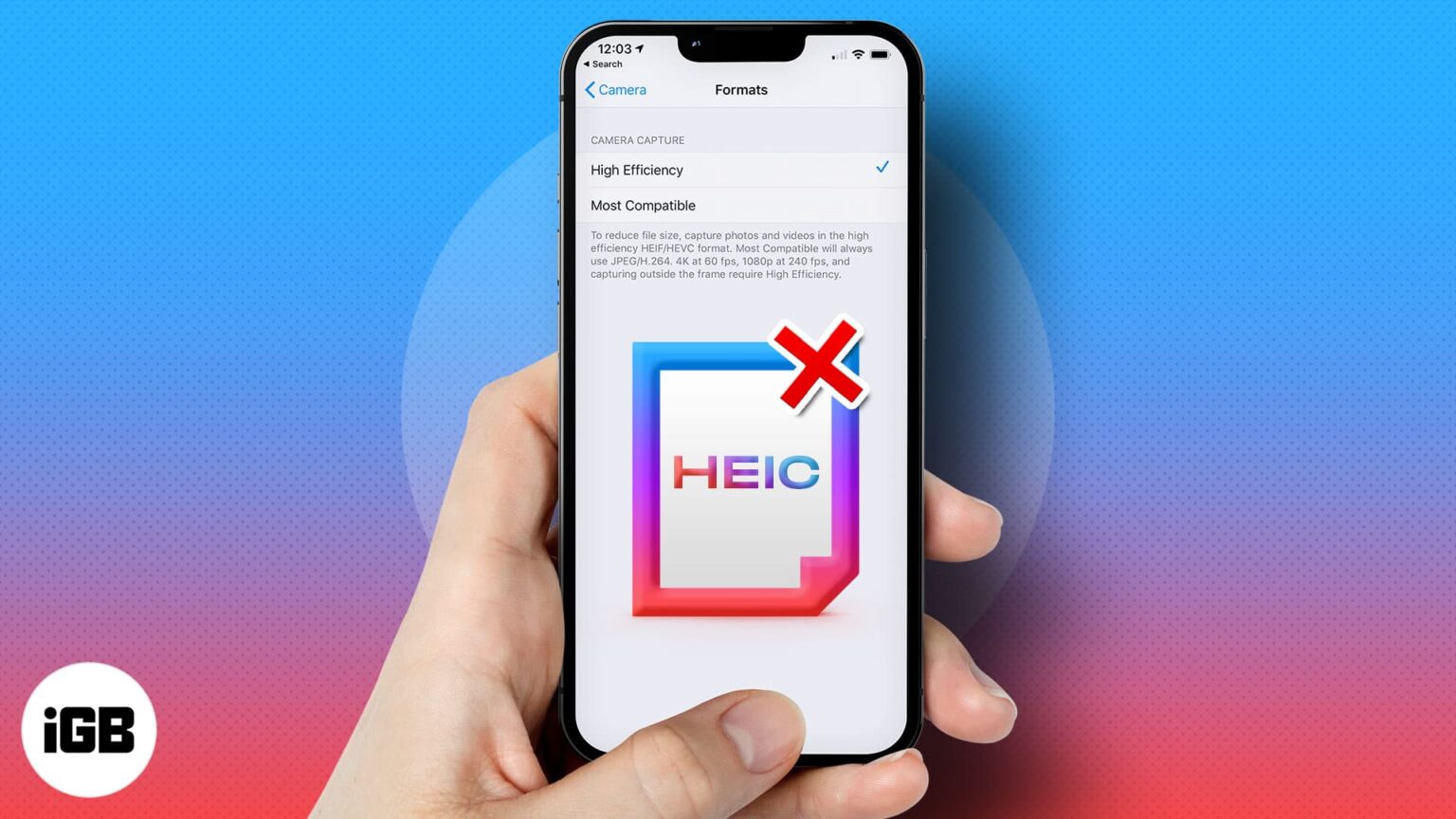 Расширения jpg а не HEIC iphone