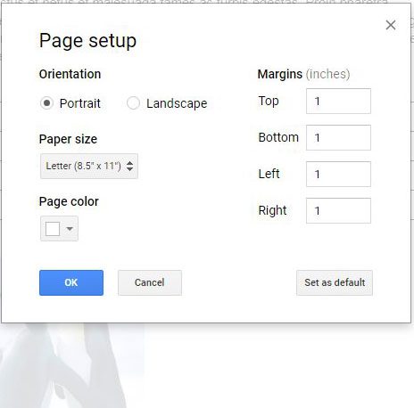Как изменить поля в Документах Google