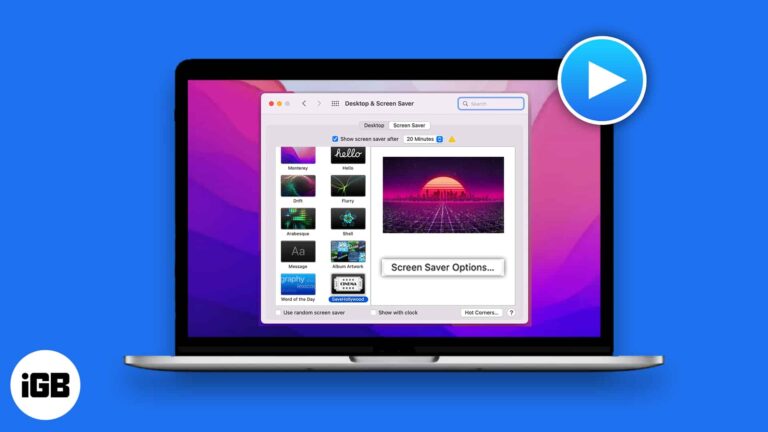 Как установить видео в качестве заставки на Mac