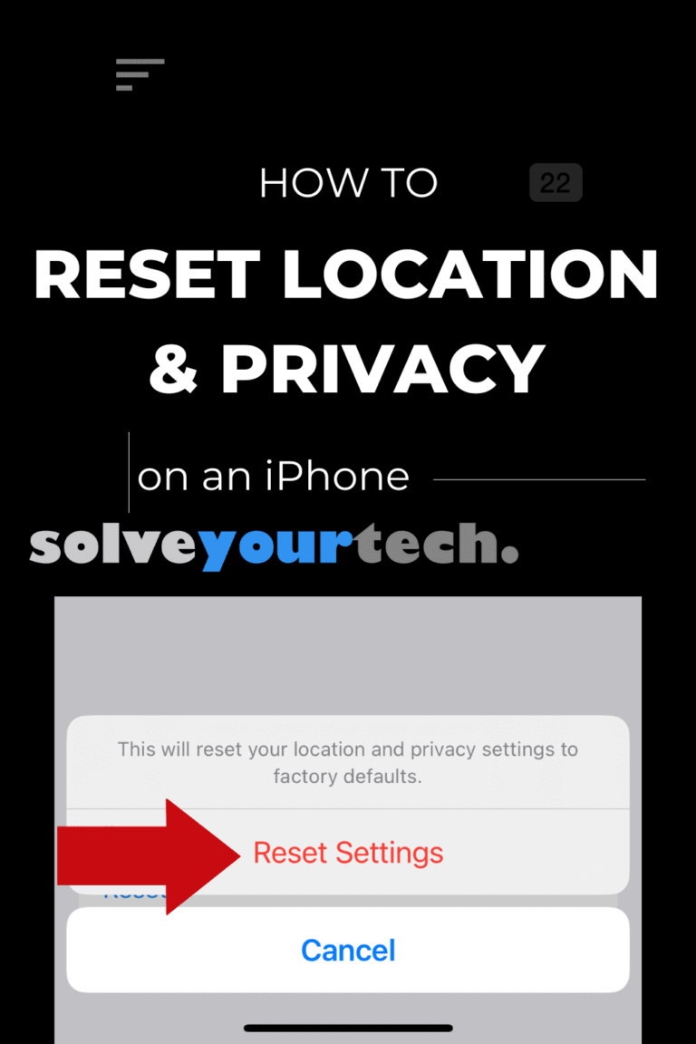Что произойдет, если я сброшу настройки местоположения и конфиденциальности на iPhone 11?