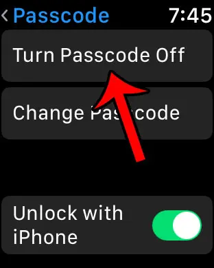 Как отключить пароль на Apple Watch