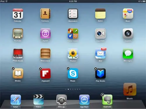Как изменить значки внизу экрана iPad