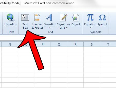 Как сделать текстовое поле в Excel 2010