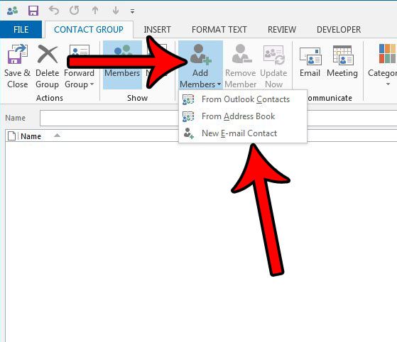 Как создать список рассылки в Outlook 2013