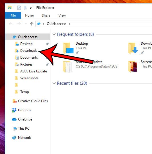 Как открыть папку «Загрузки» в Windows 10