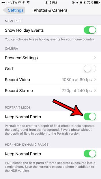 Как сохранить обычное изображение из портретного изображения на iPhone