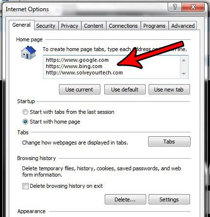 Как запустить Internet Explorer с несколькими открытыми вкладками
