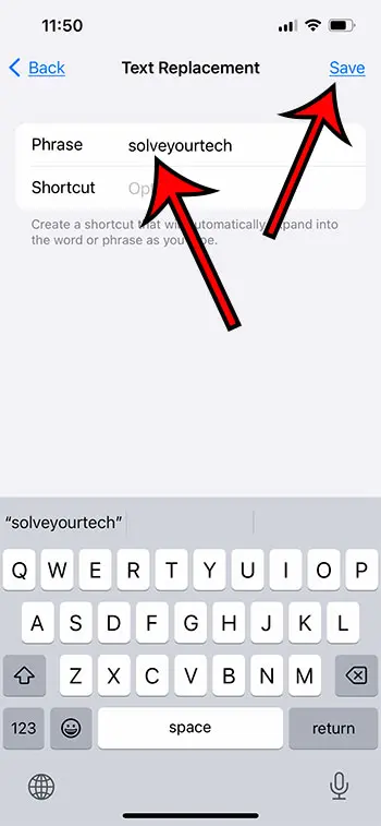 Как добавить слова в словарь iPhone