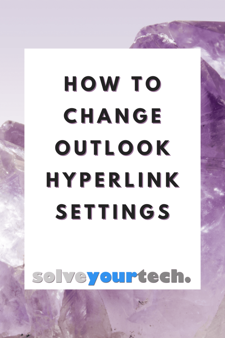 Как изменить настройки гиперссылки Outlook