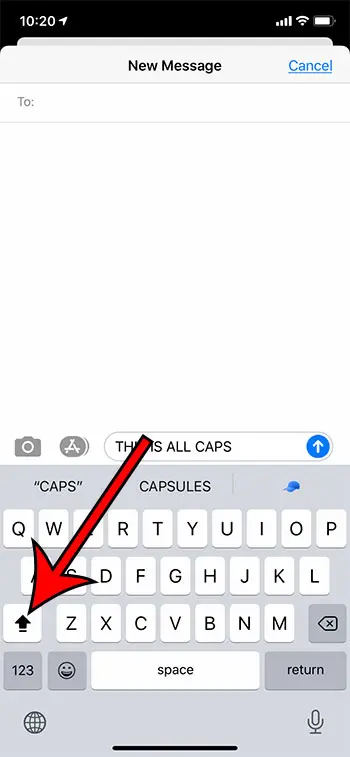 Как включить Caps Lock на iPhone