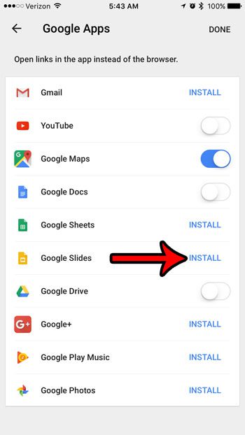 Как установить приложение Google через браузер Chrome на iPhone