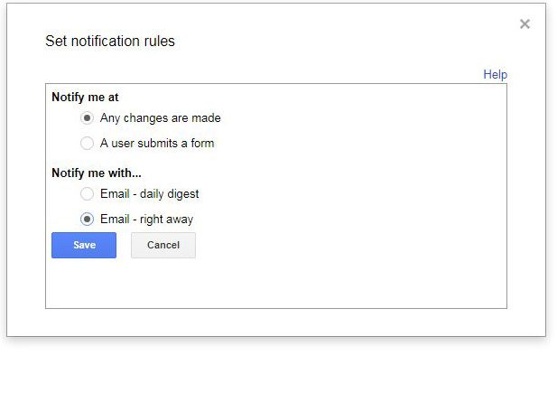 Как включить уведомления об изменениях в Google Sheets