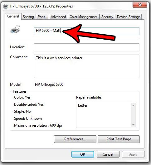 Как изменить имя принтера в Windows 7