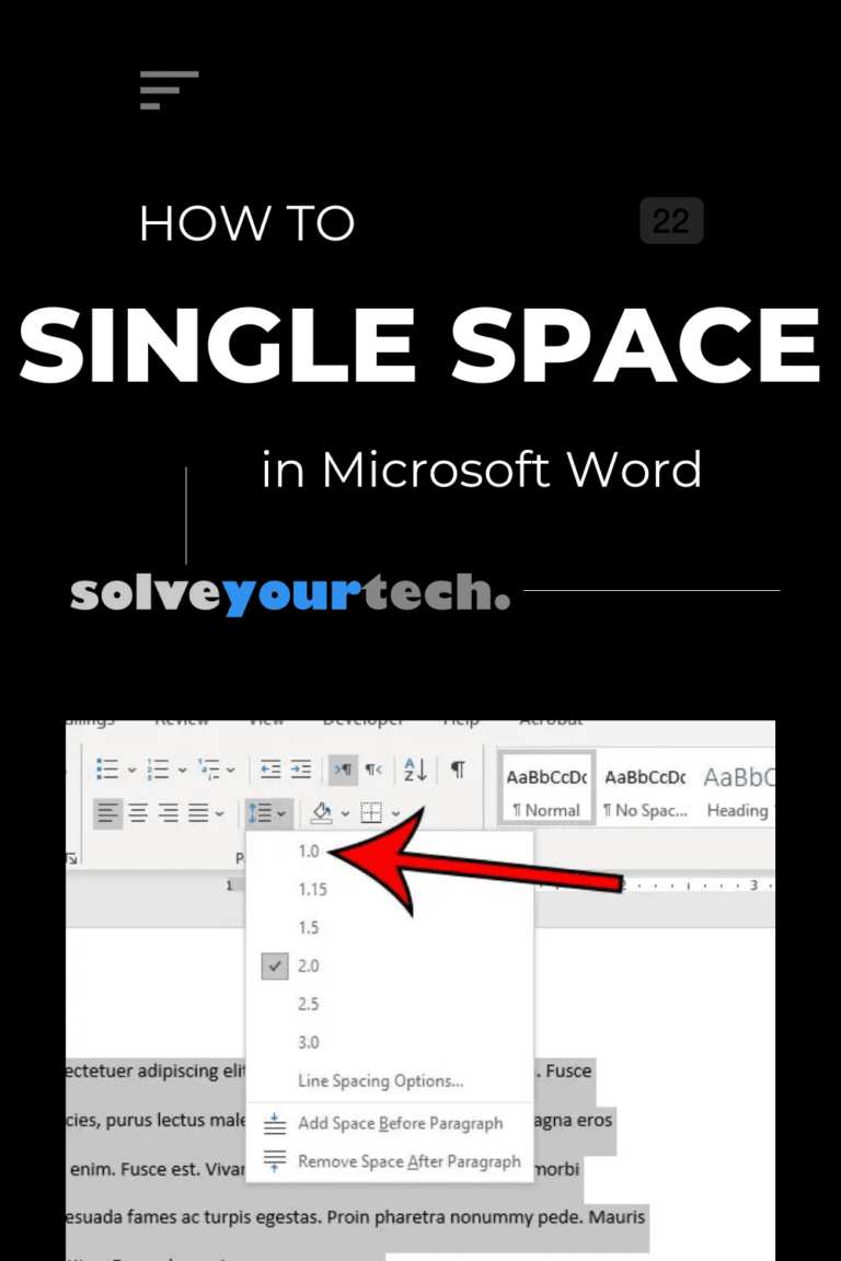 Как сделать один пробел в Word для Office 365