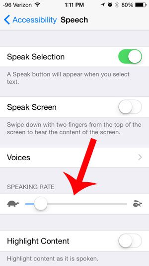 Как замедлить речь на iPhone