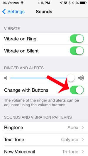 Как изменить громкость звонка iPhone с помощью боковых кнопок
