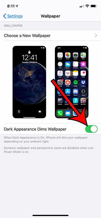 Что значит “Темные Внешние Тусклые Фоновые обои” В смысле на моем iPhone 11?