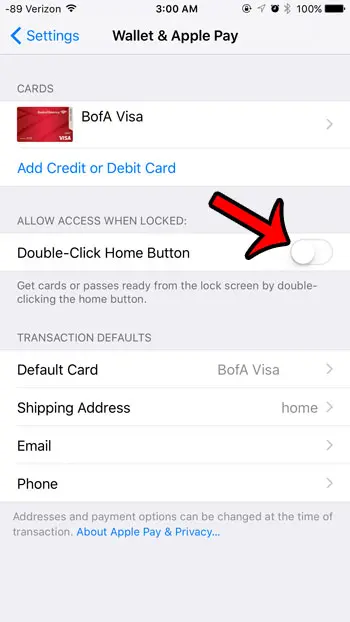 Как отключить доступ к кошельку с экрана блокировки iPhone