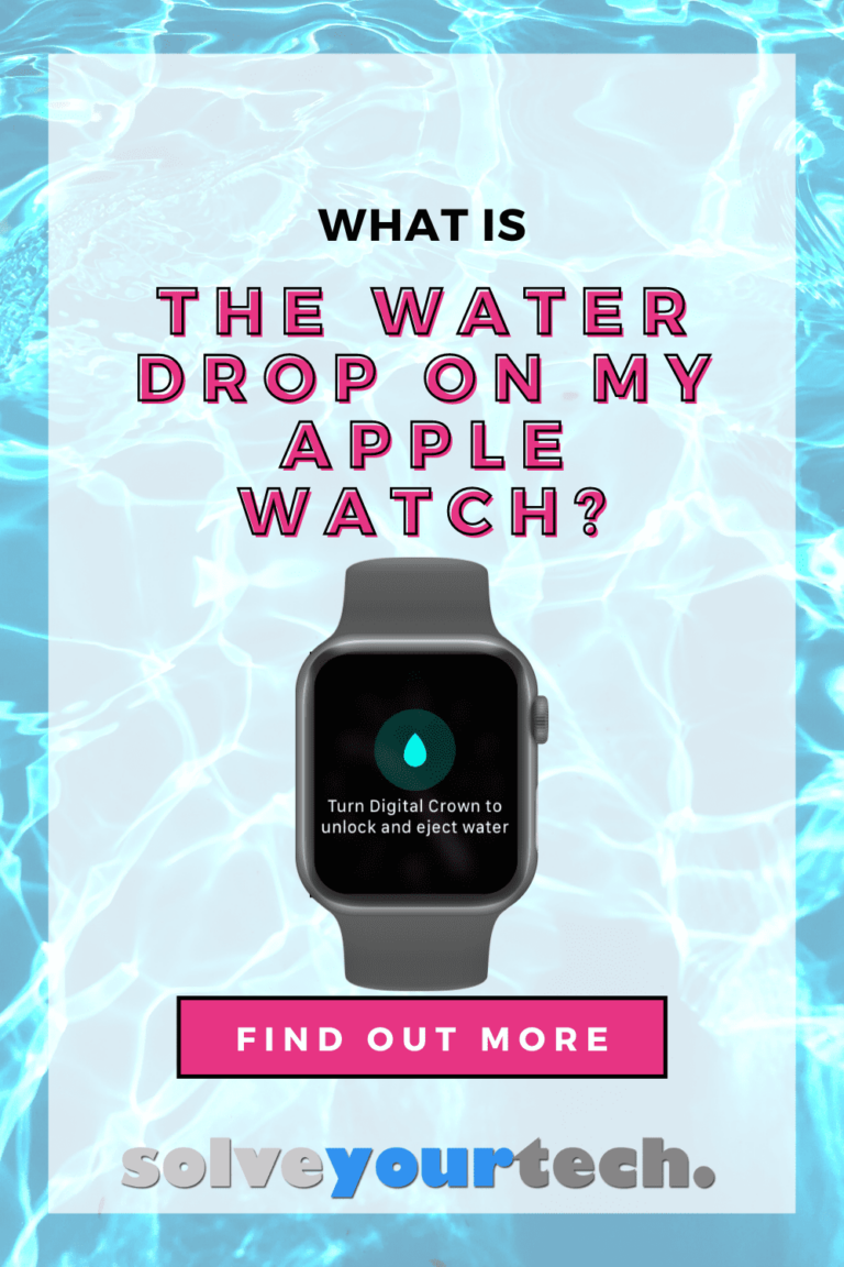 Что такое значок капли воды Apple Watch в верхней части экрана?