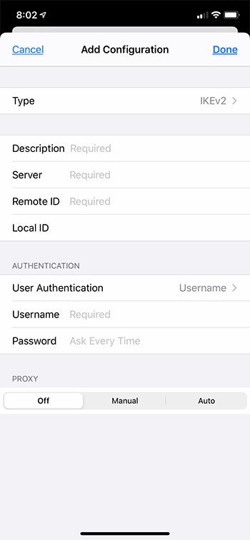 Что означает VPN на iPhone 11?