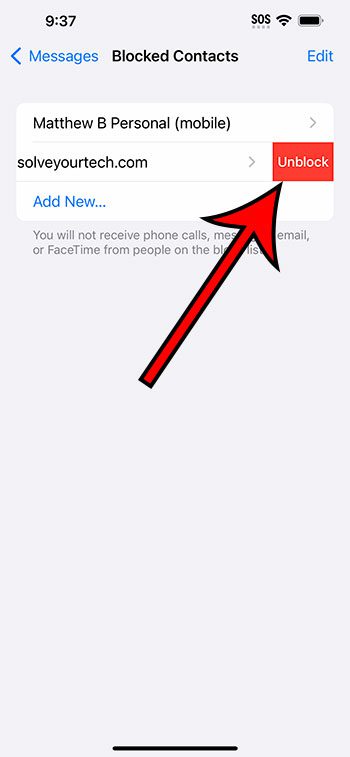 Как разблокировать контакт на iPhone 14