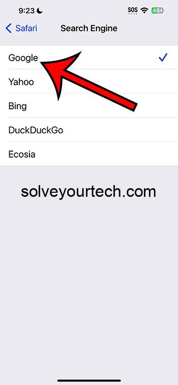 iOS 17 – Как изменить поисковую систему Safari по умолчанию