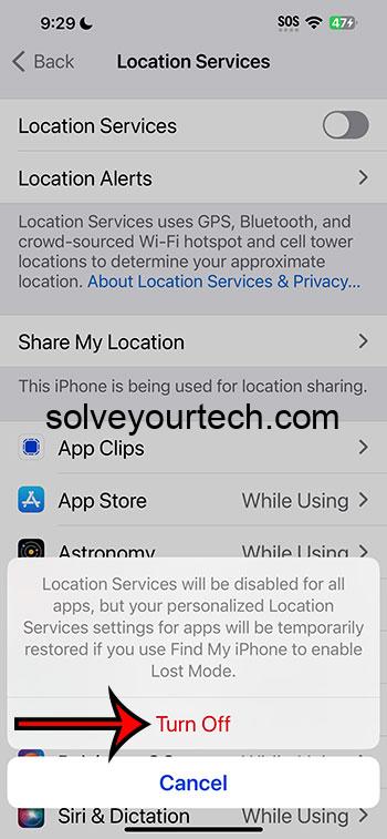 iOS 17 – Как отключить местоположение на iPhone